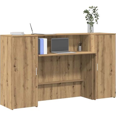 Mostrador de recepción roble artisian 180x50x103,5 cm