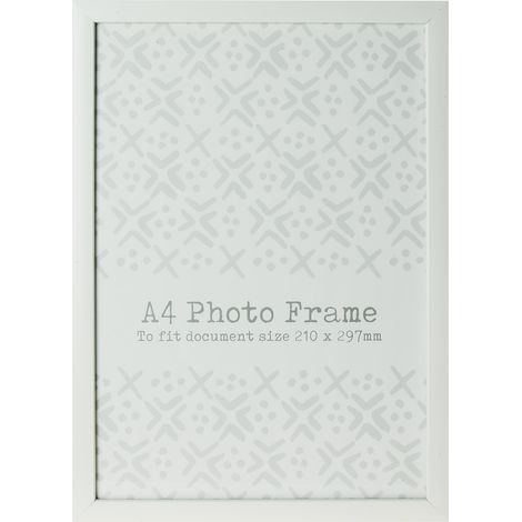 A4 Photo Picture Certificate Portrait Landscape Standing Gallery Image Frame White (1/5)