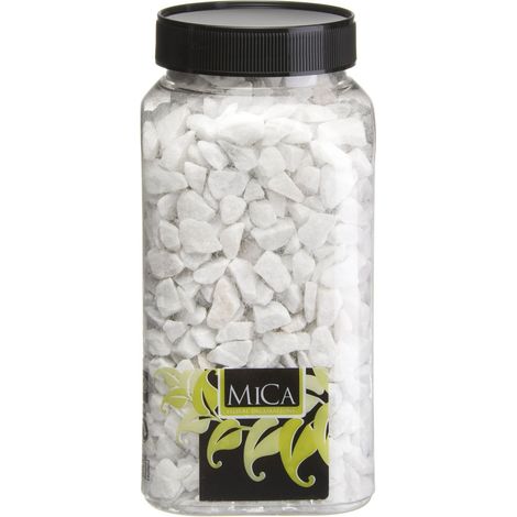 Mica Decorations Dekorative Steine weiß 650 ml 1 kg Steine