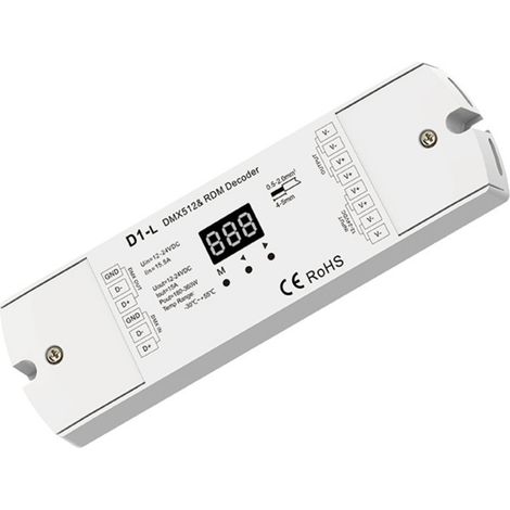 DMX512 Decoder 12-24V DC - 15A - 1 Kanal