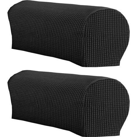 Housses élastiques pour accoudoirs - Lot de 2 - Housses de canapé - Housses antidérapantes - Protection pour meubles - Lavables - Taille unique (1/5)