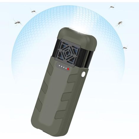 Anti Moustiques Électrique, Portable Répulsif Électrique avec Fonctions D'éclairage, Batterie Rechargeable 9600mAh, pour l'extérieur, Le Camping (1/4)