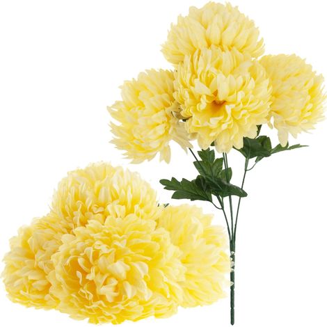 CV35785-1 Bouquet de chrysanthèmes artificiels réalistes, grand bouquet de 45 cm (1/5)