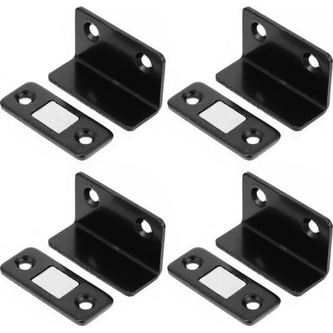 Lot de 4 Butées Magnétiques en L Noires (1/5)