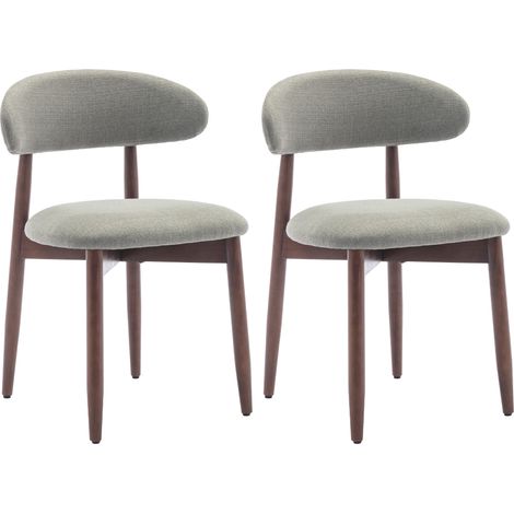 COLAMY Chaise - Chaises en bois massif – Lot de 2, robustes et élégantes, style nordique minimaliste, idéales pour salle à manger et cuisine,vert