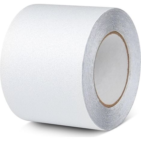 Lot de 1 Transparent Ruban adhésif antidérapant escalier,10cmx10m,Bandes Antidérapantes pour Bois escaliers et Salle de Bain,Clear Antiderapant Autocollant pour Marche escalier Interieur (1/5)