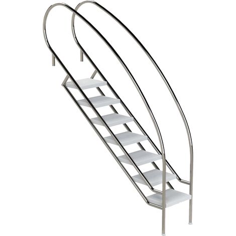 Eichenwald Pooltreppe Modell 08.2 Miami Swing Beckentiefe 1799mm Ausladung 1838mm 7 ABS-Stufen (1/4)