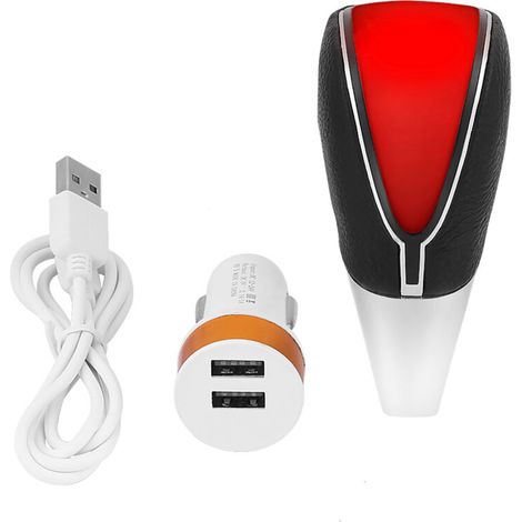 Jeffergarden Pommeau de levier de vitesse universel avec éclairage LED rouge activé par le mouvement et activation tactile