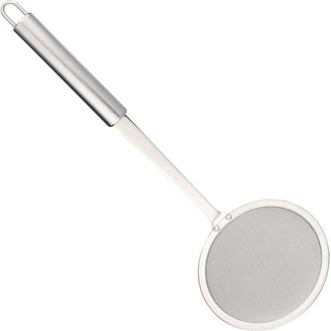 Fat Skimmer Spoon, Stainless Steel Fine Mesh Strainer Hot Pot Skimmer for Foam Grease Oil Skimming (1/5)