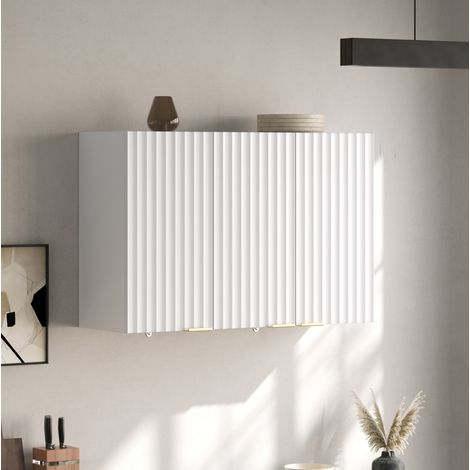 Pensile da cucina a 3 ante 90 x 29 x 60 cm in MDF bianco OKMYHOME (1/5)