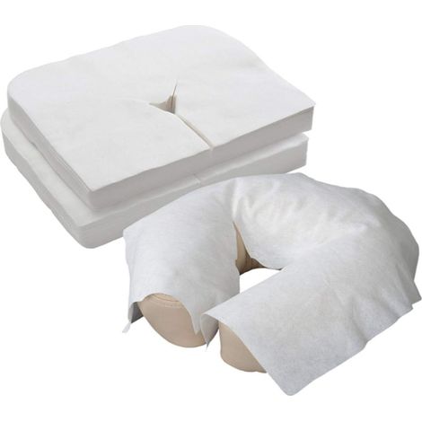Housse Têtière Jetable - 100 Unités - Spunlace Non-Tissé - Forme Y Lune - Pour Table De Massage Professionnelle (1/4)