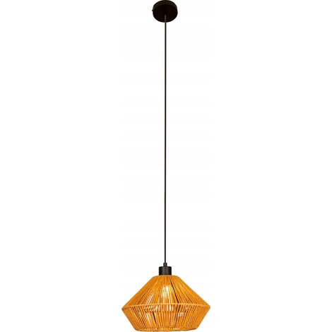 Lampa Sufitowa Wisząca Bambus boho Rotin Drewno Loft (1/3)