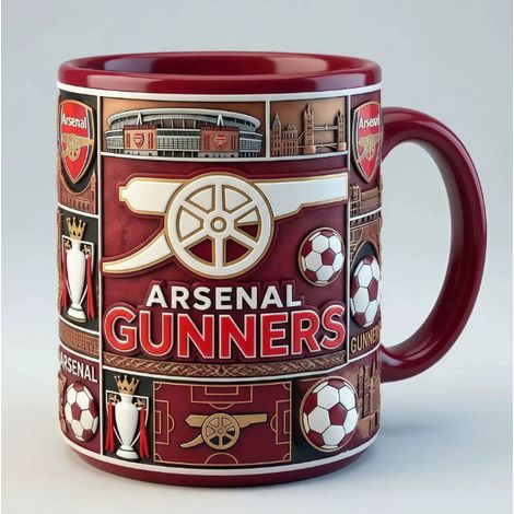New product mug/coffee cup featuring football teams: Manchester City, Tottenham Hotspur, Chelsea, and the "Puppet King" water bottle - A - 11OZ