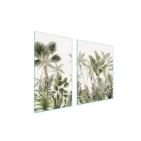 Assiette en verre et planche à découper 100x52 feuilles (1/5)