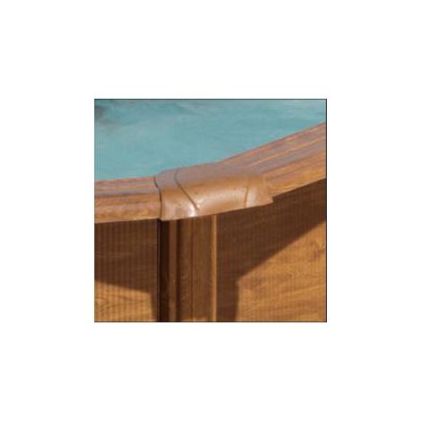 GRE – Piscine hors sol ovale acier galvanisé 500 x 300 x 120 cm – Revêtement imitation bois – Filtre à sable 4 m³/h – Échelle de sécurité amovible