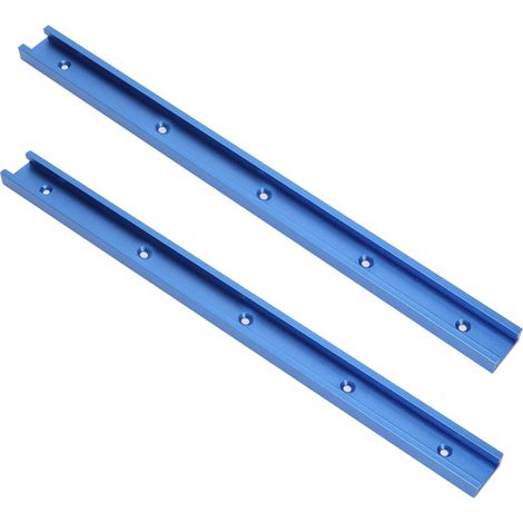 Lot de 2 gabarits à onglets en aluminium bleu rainure en T résistant à l'usure pour le travail du bois 800 1000 1220 mm (1/5)