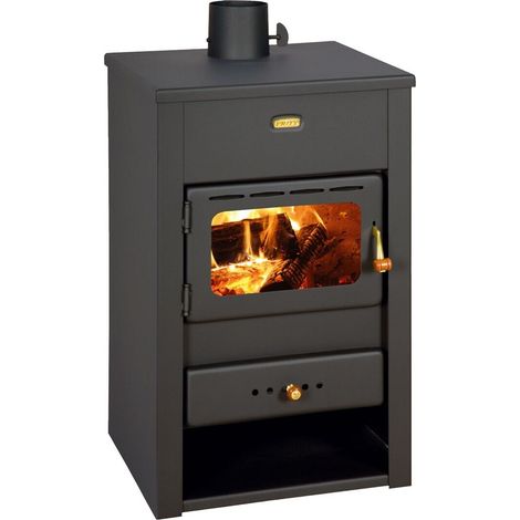 Poêle à bois Prity K2 – 10,4 kW, Noir Graphite, Classe A, Design Compact (1/4)