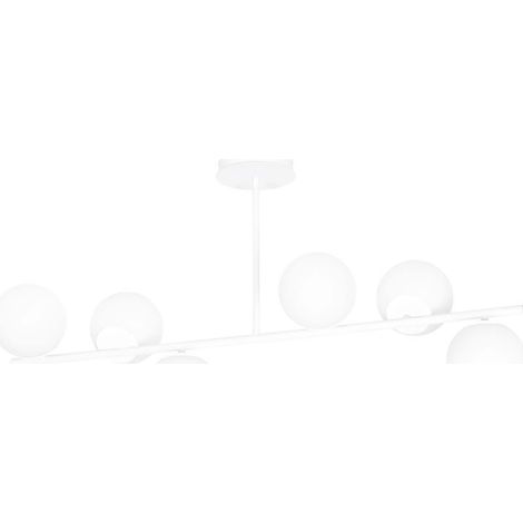 Plafoniera Contemporaneo Shiva Acciaio Bianco 6 Luci E14 Ip20 (1/5)