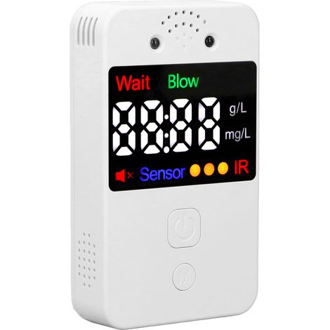 Testeur d'Alcool Électronique à Affichage Numérique avec Connexion Bluetooth - Alcoomètre sans Contact à Voix (1/5)