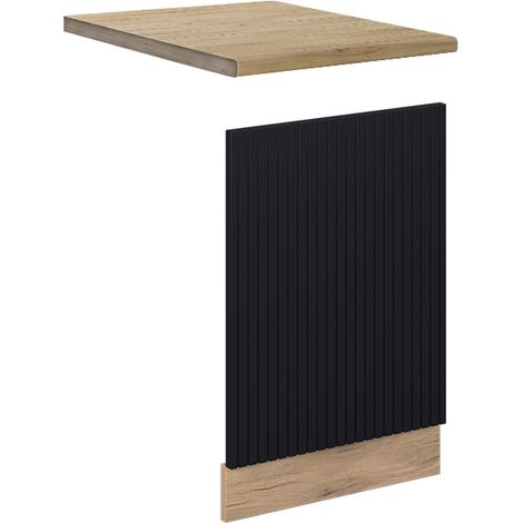 Façade Fame-Line, Noir rayé, 45 cm , PT Chêne, Vicco (1/5)