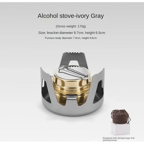 Réchaud à alcool Go-again Outdoor, coupe-vent, portable, coloré, mini-réchaud de camping, ensemble réchaud à alcool simple, réchauds de cuisine portables (1/5)