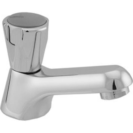 Venlo Nimbus II Messing Eco robinet de lave-mains modèle bas avec mousseur chrome (1/4)