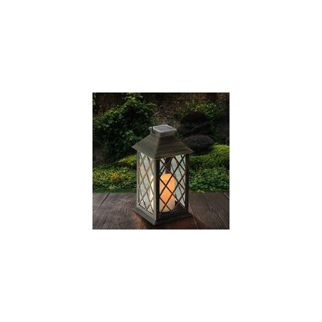 Lanterne solaire, lanterne solaire à effet bougie, lampe solaire décorative pour jardin extérieur, lanterne solaire de jardin design bougie [Classe énergétique A+] (1/5)