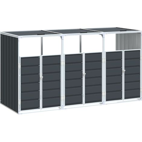 Maison Exclusive - Mülltonnenbox für 3 Tonnen Anthrazit 216x81x11