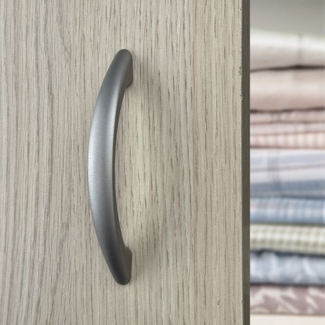 Ouvre&Déco – Poignée de meuble ADRIEN, nylon nickel gris entraxe 96 mm (1/5)