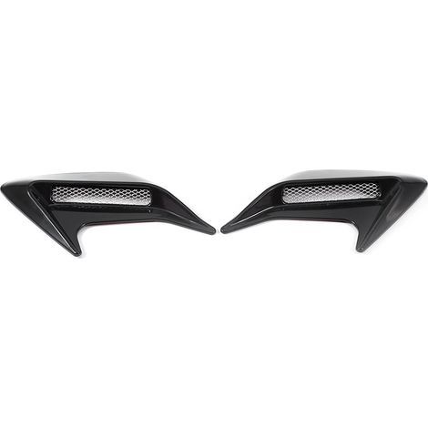 2x Entrées d'air décoratives universelles pour capot de voiture, prises d'air de ventilation noires, pièces DIY pour habitacle (1/5)