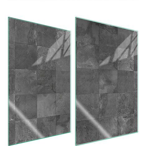 PIASTRA PROTETTIVA IN VETRO PER CUCINA 2x35x52 GRIGIA (1/5)