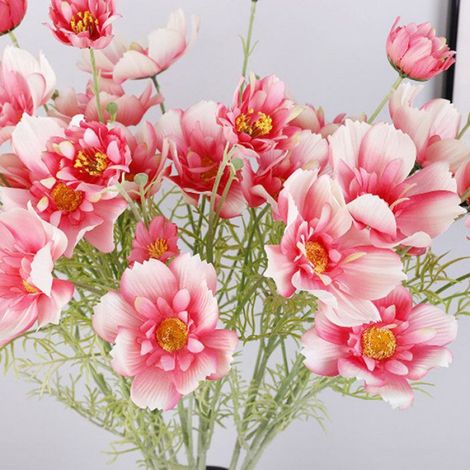 Fleur artificielle à longue tige - Ulisem - Cosmos Galsang - Résistante à la décoloration (1/5)