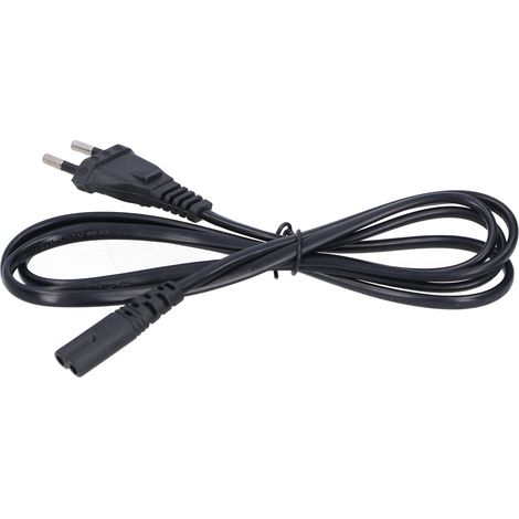 Ortviai Câble d'alimentation 1 m – 2,5 A, prise IEC-C7, PVC résistant pour lampes, appareils photo numériques et adaptateurs (1/4)