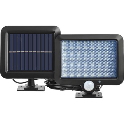 Aplique de pared exterior solar con sensor de movimiento, resistente al agua, instalación de prueba, iluminación para casa y jardín. (1/5)
