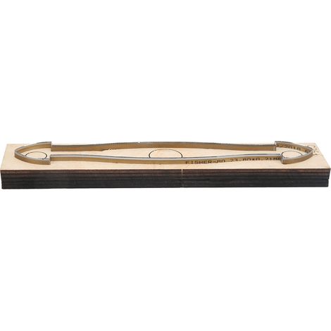 Moule de découpe en cuir et métal, précis et rapide, lame tranchante réutilisable, matrice à bande avec base en bois pour bricolage DIY. (1/5)