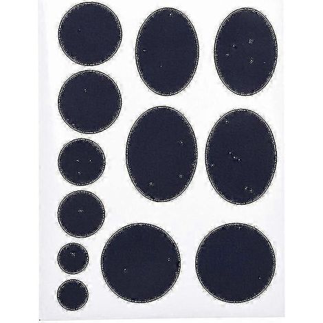 Kit de réparation pour doudoune prédécoupé, auto-adhésif, doux, imperméable, bleu marine (1/5)