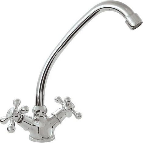 Robinet mélangeur de cuisine Beverly - ROUSSEAU - Sans douchette - Style rétro - Économie d'eau (1/3)
