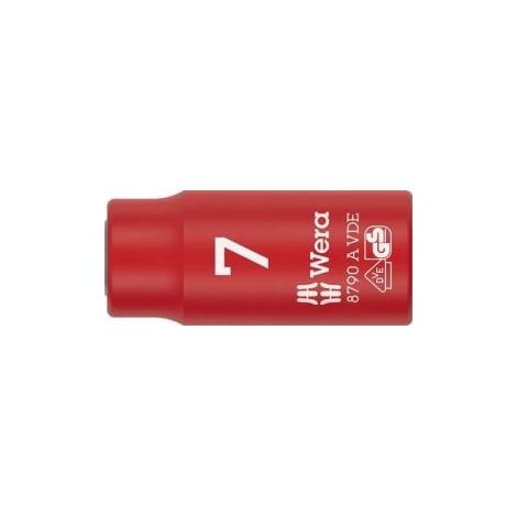 Vaso de punta 8790 A VDE 1/4 pulgadas SW 7mm L.41mm WERA (1/5)
