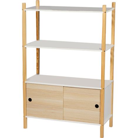 Meuble de rangement pour enfant "Dream" - Beige/Blanc - L 30 x l 70 x H 106 cm - Livraison gratuite (1/5)