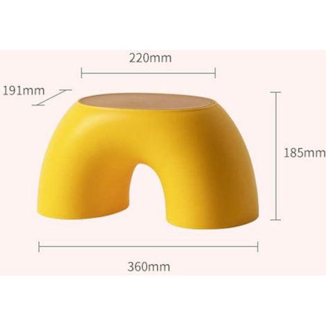 petit tabouret assis pour enfants Tabouret assis pour enfants, Simple, antidérapant, robuste, petits meuble tabouret Jaune (1/4)