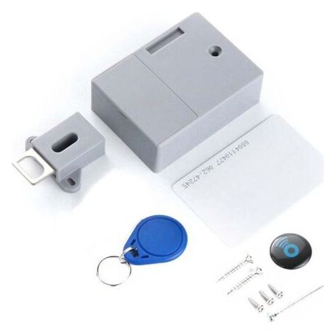 Serrure d'armoire Kit de serrure d'armoire capteur RFID armoire cachée numérique sans clé serrure intelligente bricolage serrure Invisible sans poinçon (1/5)