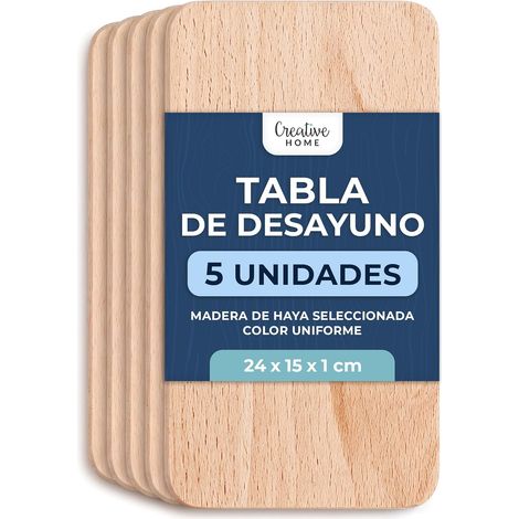 Juego de 5 Tablas de Cortar de Madera de Haya 24 x 15 cm (1/5)