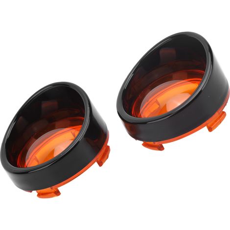 2-teilige Blinkerabdeckung für Motorräder, Schutz der Lichtdurchlässigkeit, Schwarz/Orange (1/5)
