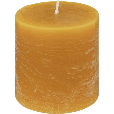 Rustikale Kerze - gelb - 220 g