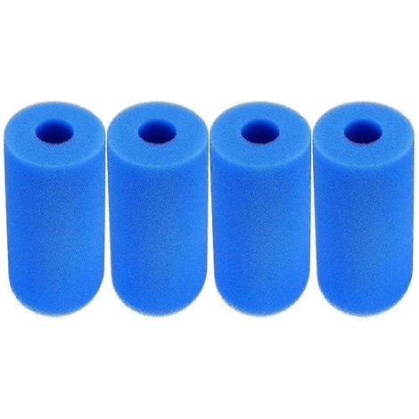 Lot de 4 éponges filtrantes de type A pour piscines, réutilisables et lavables. (1/5)