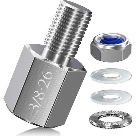 Adaptateur d'essieu de vélo unisexe pour essieu plein 3/8" x 26, adaptateur universel pour remorque de vélo (1/5)