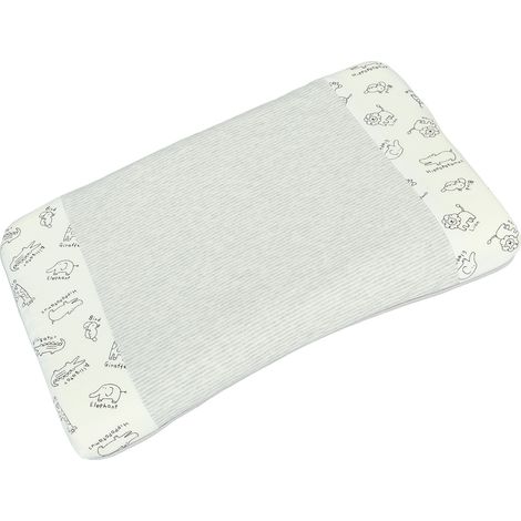 Oreiller bébé correcteur de tête et soutien de la nuque, oreiller en coton pour tout-petits, idéal pour dormir en toutes saisons, motif animaux noir et blanc (1/5)