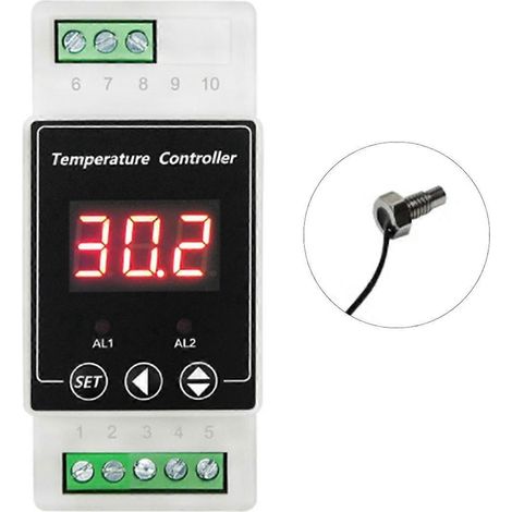 LED-Schienenthermostat DC8-24V 2-Wege-Relais DIN-Schienen-Controller B--