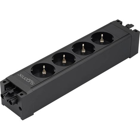 Sygonix SY-6872232 4 vie Modulo multipresa senza interruttore Nero (1/5)