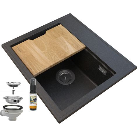 FOXAL GOLD GRANITE ÉVIER SIPHON CHROME (1/5)